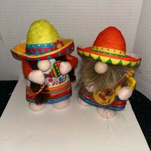 Colorful Sombrero Gnome Set